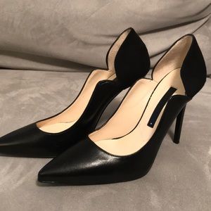 Zara stiletto Heels suede leather size 6.5